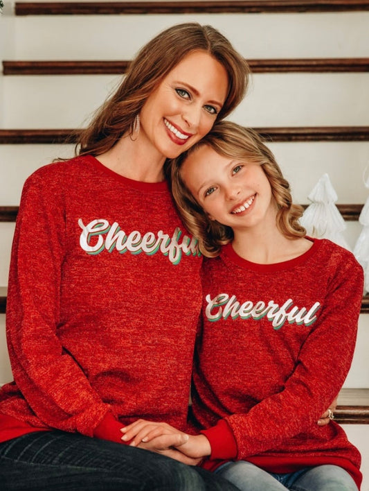 Girls Cheerful Sparkly Sweatshirt