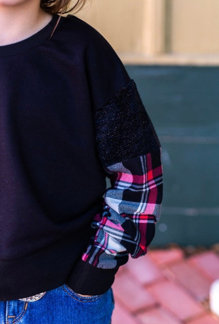 Girls Pretty In Plaid Top